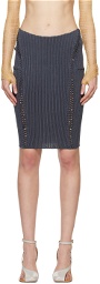 Isa Boulder SSENSE Exclusive Gray Stingray Miniskirt
