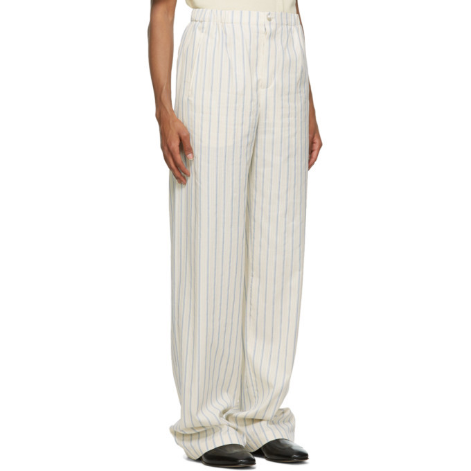 GUCCI girl white shops blue pinstripe pants