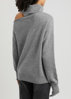 Paige Raundi Cut-out Wool-blend Jumper Grey