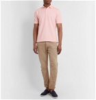 Isaia - Garment-Dyed Cotton-Piqué Polo Shirt - Pink
