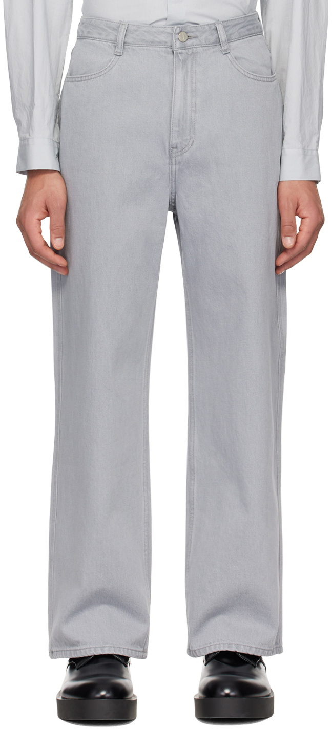 AMOMENTO Gray Bootcut Jeans