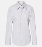 Tod's Belted striped cotton poplin shirt