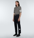 Thom Browne - 4-Bar cotton and silk polo sweater