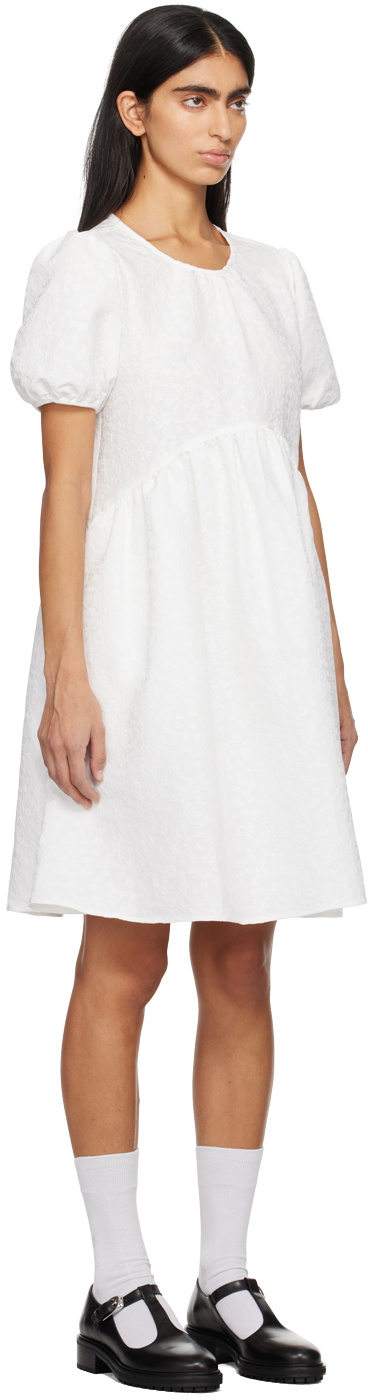 Dunst White Volume Midi Dress