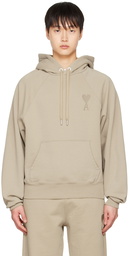 AMI Paris Beige Ami de Cœur Hoodie