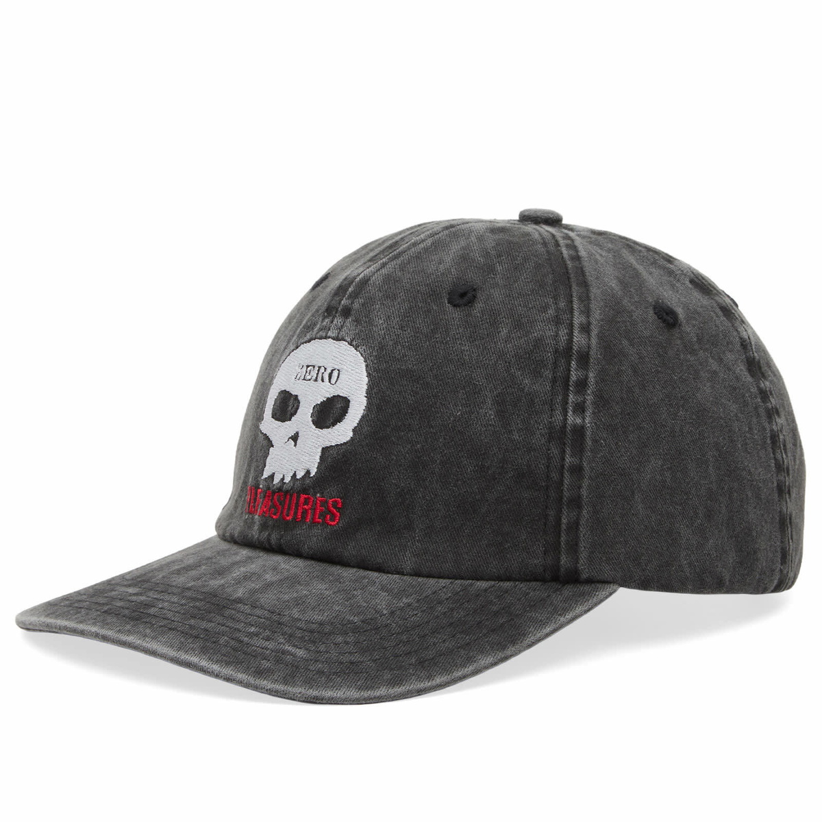 Pleasures Men's x Zero Skull Dad Cap in Black 