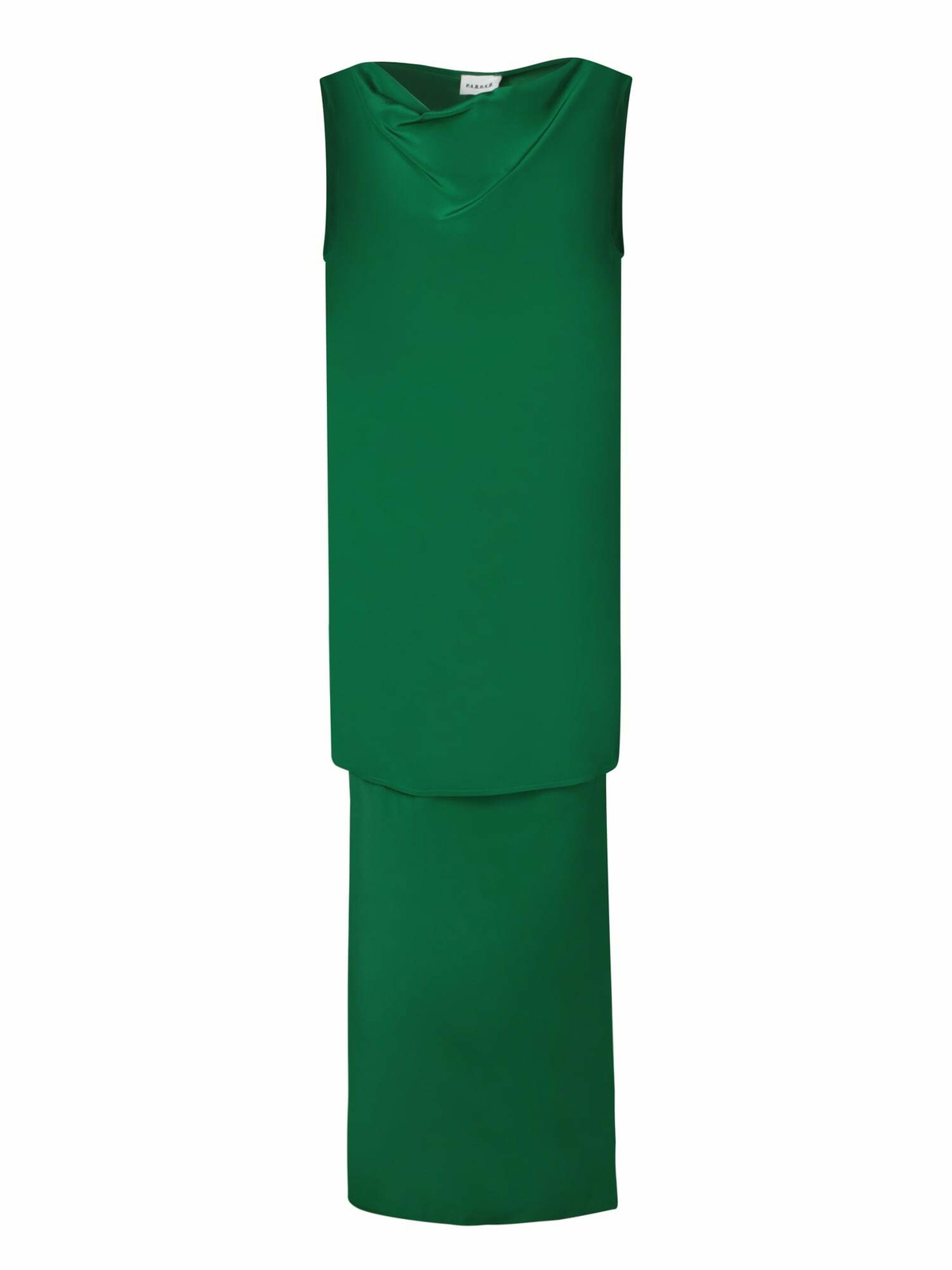 Parosh Green Crepe De Chine Dress Parosh Parosh Green Crepe De Chine Dress Parosh