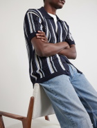 Frescobol Carioca - Pinto Crocheted Cotton Shirt - Blue