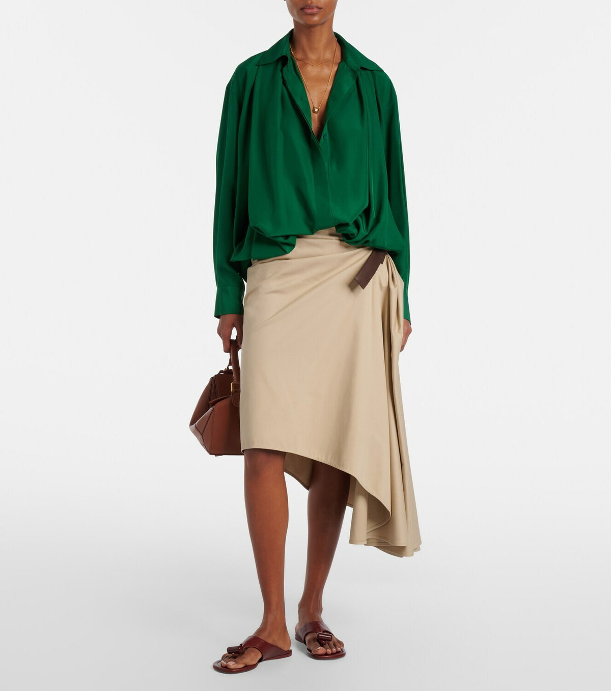Loewe Toggle leather thong sandals