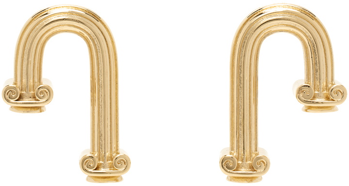 Photo: Casablanca Gold Arch Column Earrings