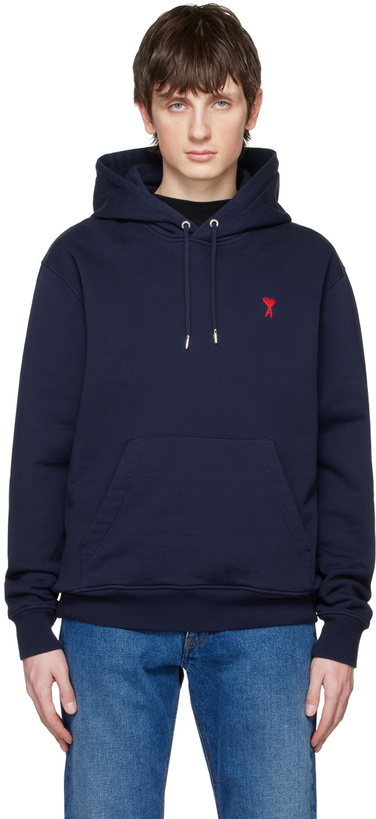 Photo: AMI Paris Navy Ami de Cœur Hoodie