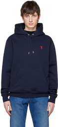 AMI Paris Navy Ami de Cœur Hoodie