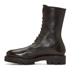 Guidi Brown Leather Lace-Up Boots
