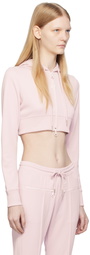 Courrèges Pink Cropped Hoodie