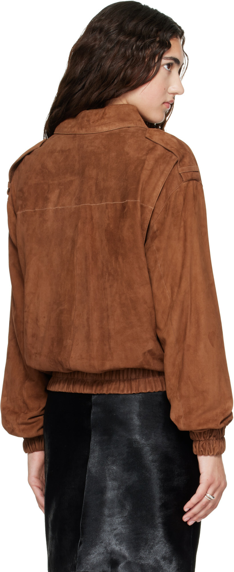 Arma Brown Halti Suede Bomber Jacket