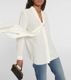 Nili Lotan Angelique silk tie-neck blouse