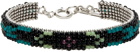 Isabel Marant Silver & Multicolor Ikat Beaded Bracelet