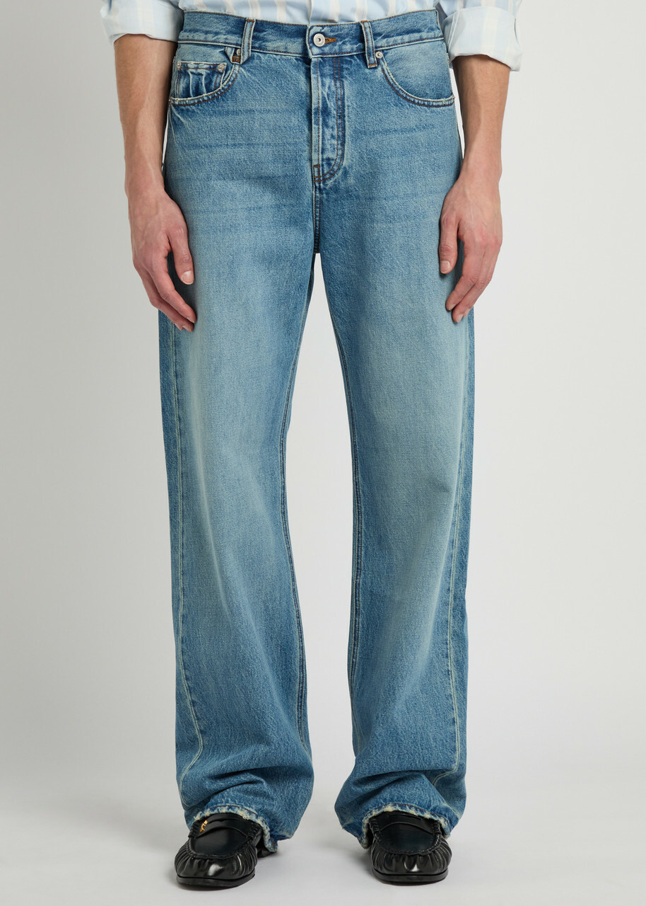Jacquemus Le De-nimes Droit Wide-leg Jeans Blue