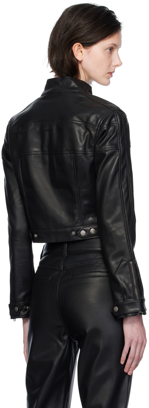 Ksubi Black Vivienne Faux-Leather Jacket