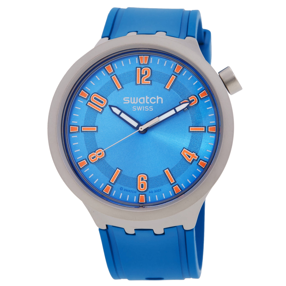 Swatch Blue In The Works Quartz Blue Dial Watch SB07S115