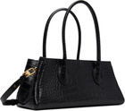 AMIRI Black Embossed Croc Honey 40 Shoulder Bag