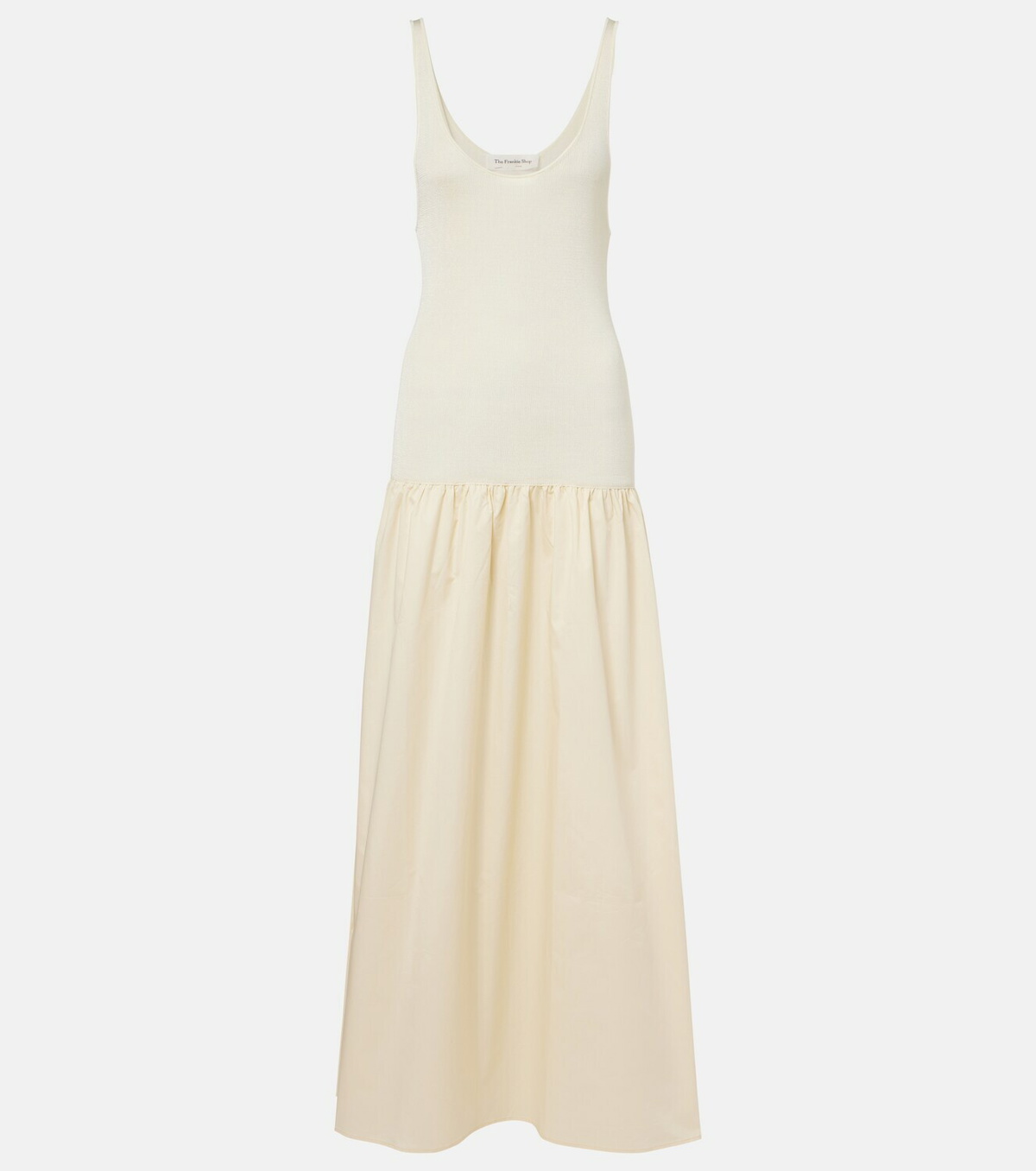 The Frankie Shop Ilya cotton-trimmed maxi dress