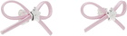Sandy Liang Pink & Silver Ume Earrings