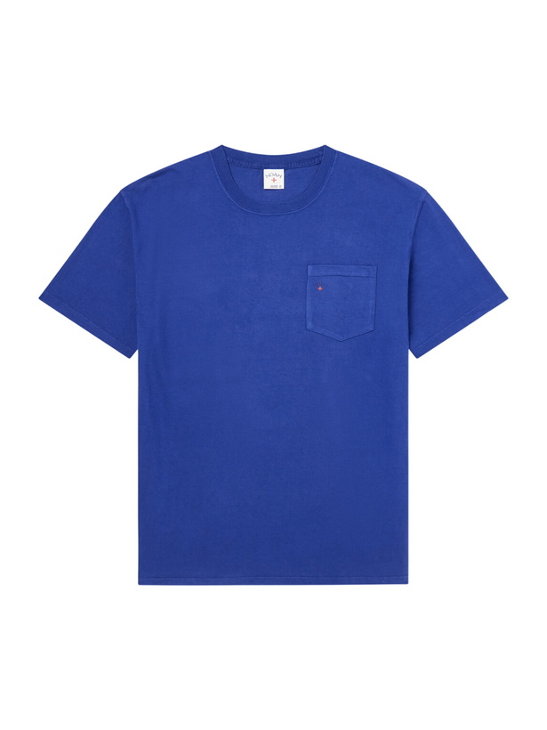 Photo: Noah - Core Logo-Printed Cotton T-Shirt - Blue