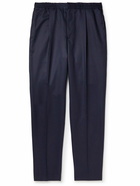 Officine Générale - Drew Tapered Pleated Wool Trousers - Blue