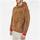 Moncler Grenoble Men's Fleece Popover Hoody in Brown