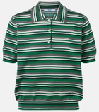 Prada Striped cotton and silk polo shirt