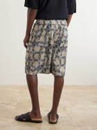 LOEWE - Paula's Ibiza Straight-Leg Printed Cotton-Blend Shorts - Neutrals