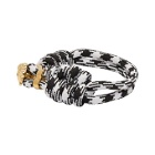 Versace Black and White Rope Bracelet
