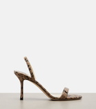 Jimmy Choo Jenn snake-effect leather slingback sandals