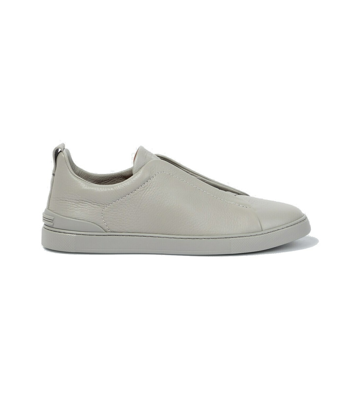 Photo: Zegna Triple Stitch leather sneakers