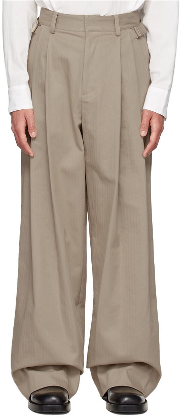 Photo: System Beige Cotton Trousers