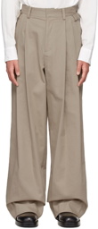System Beige Cotton Trousers