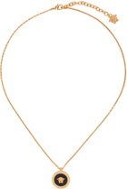 Versace Gold Enamel Medusa Necklace