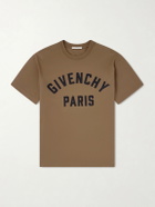 Givenchy - Logo-Embroidered Cotton-Jersey T-Shirt - Neutrals