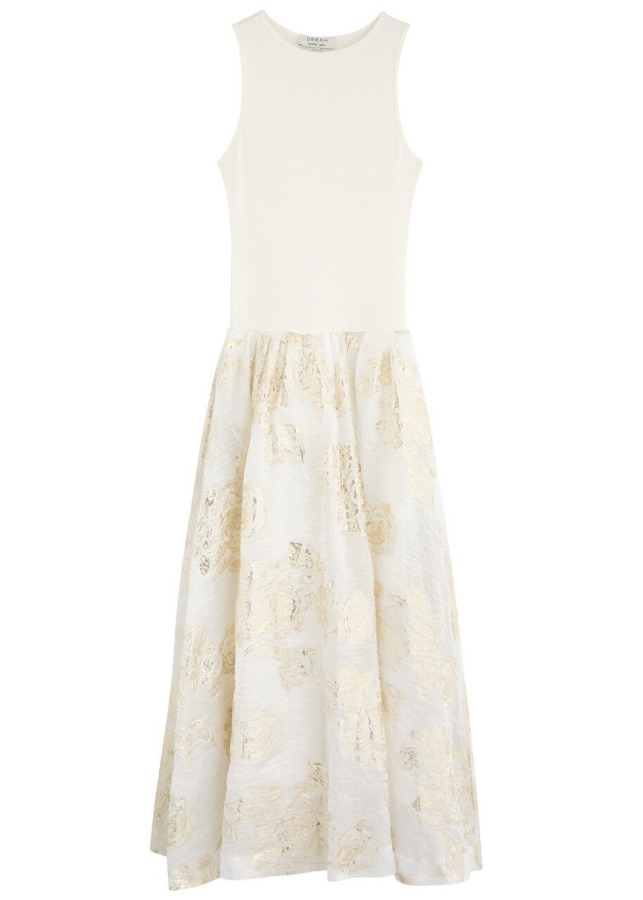 Sister Jane Darling Stretch-jersey Midi Dress Cream Sister Jane
