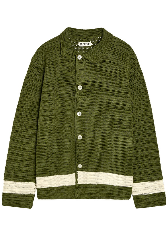 Photo: Bode Marsh Crotchet-cotton Shirt Green