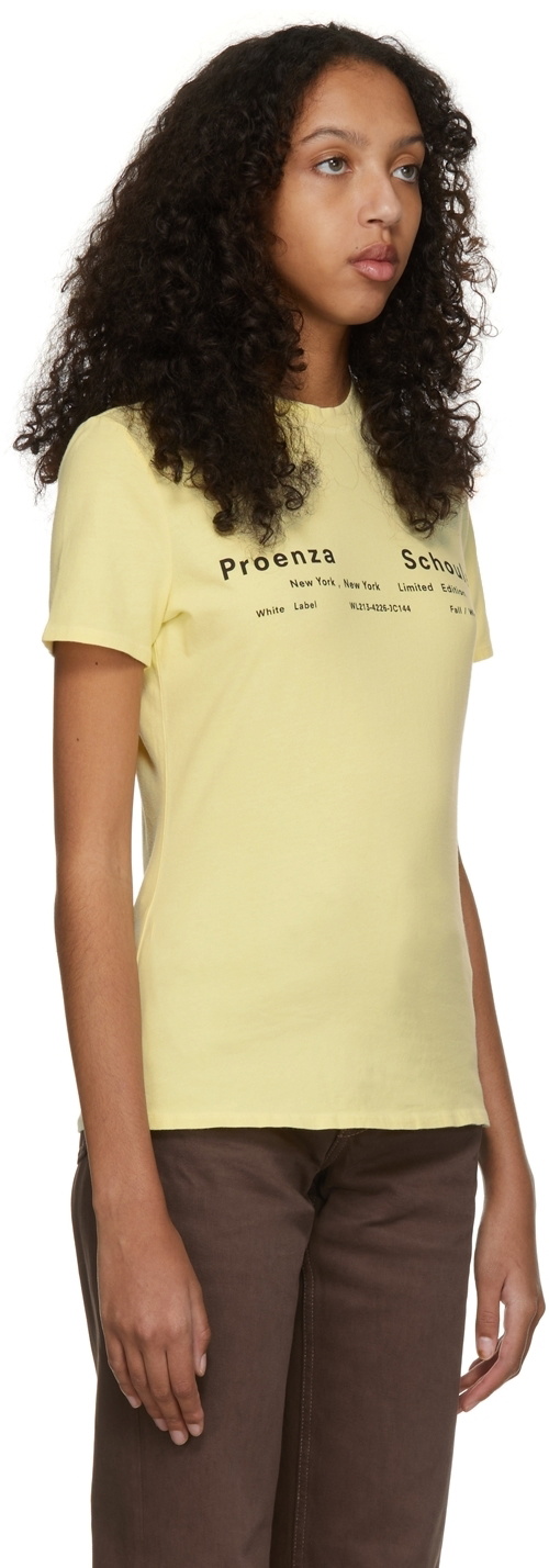 Proenza Schouler Yellow White Label Logo T Shirt Proenza Schouler