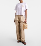 Loewe Paula's Ibiza embellished raffia tote bag