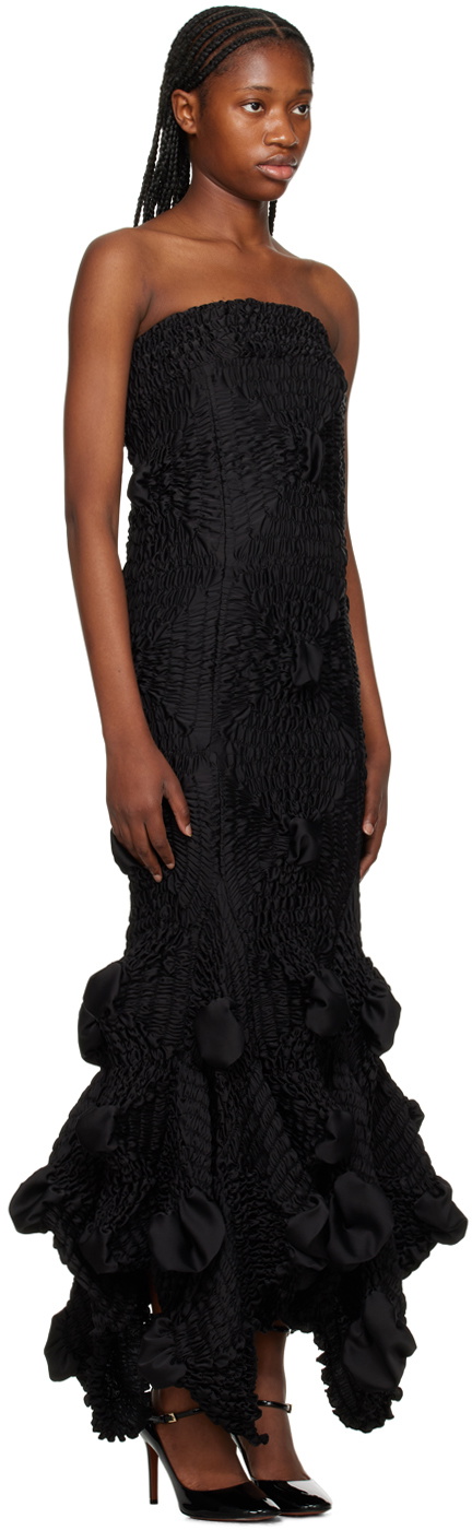 Feben Black Flamenco Maxi Dress