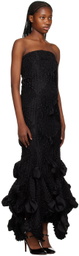 Feben Black Flamenco Maxi Dress