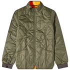 Barbour x Brompton Reversible Fold Quilt in Olive
