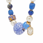 Wales Bonner Women's Story Necklace in Blue& White 