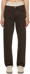 Fear of God Brown Straight-Leg Jeans