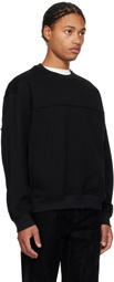 Solid Homme Black Biker Sweatshirt