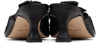 Sandy Liang Black Celebration Mule Heels